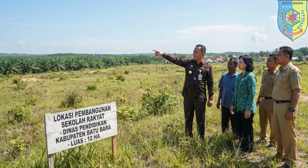Bupati Batu Bara Tinjau Lahan 12 Hektare untuk Pembangunan "Sekolah Rakyat" di Kecamatan Lima Puluh