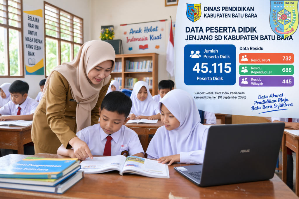 Data Terbaru Pendidikan SD Batu Bara: 45.115 Peserta Didik Tercatat, Pemutakhiran Data Terus Dilakukan